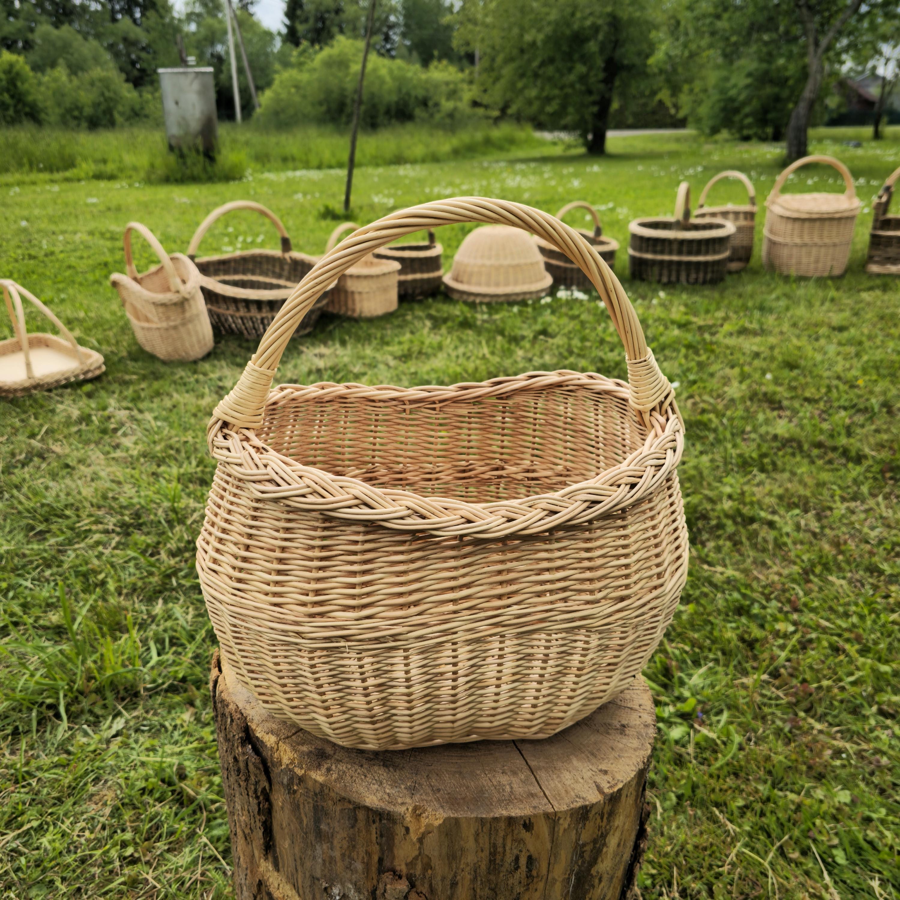 Handwoven Wicker Basket