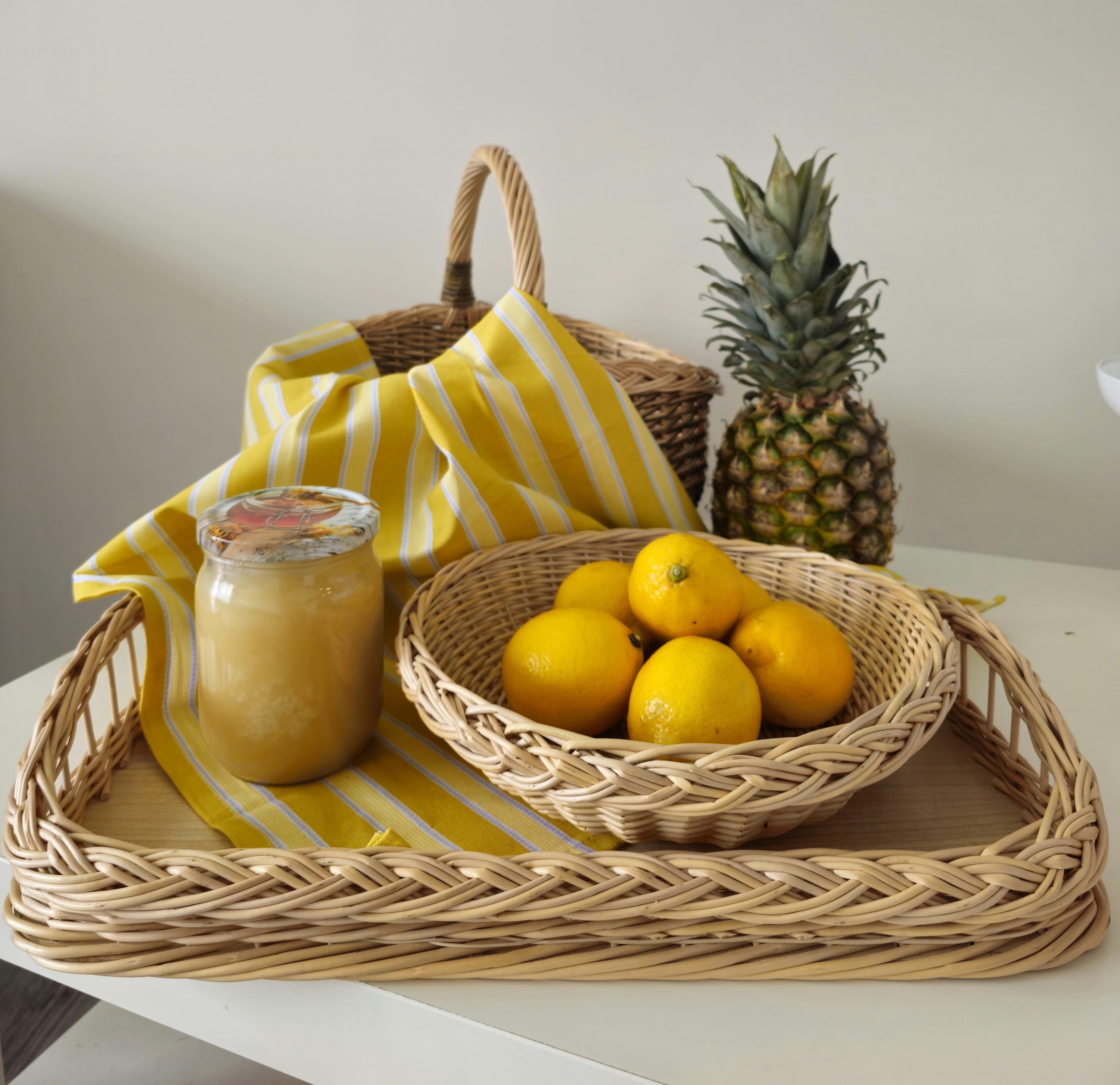 Large Handwoven Wicker Tray