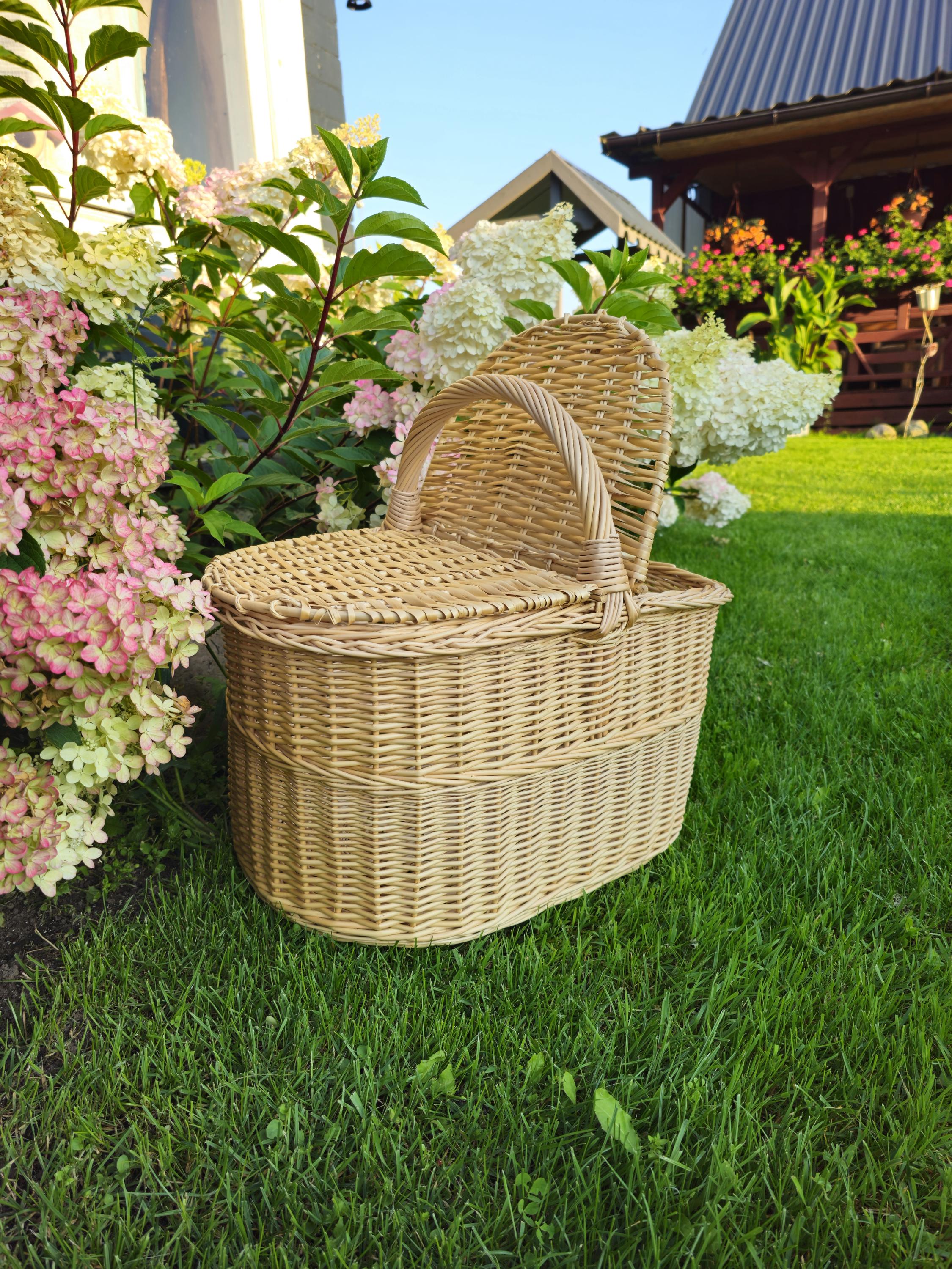 Handmade Wicker Picnic Basket