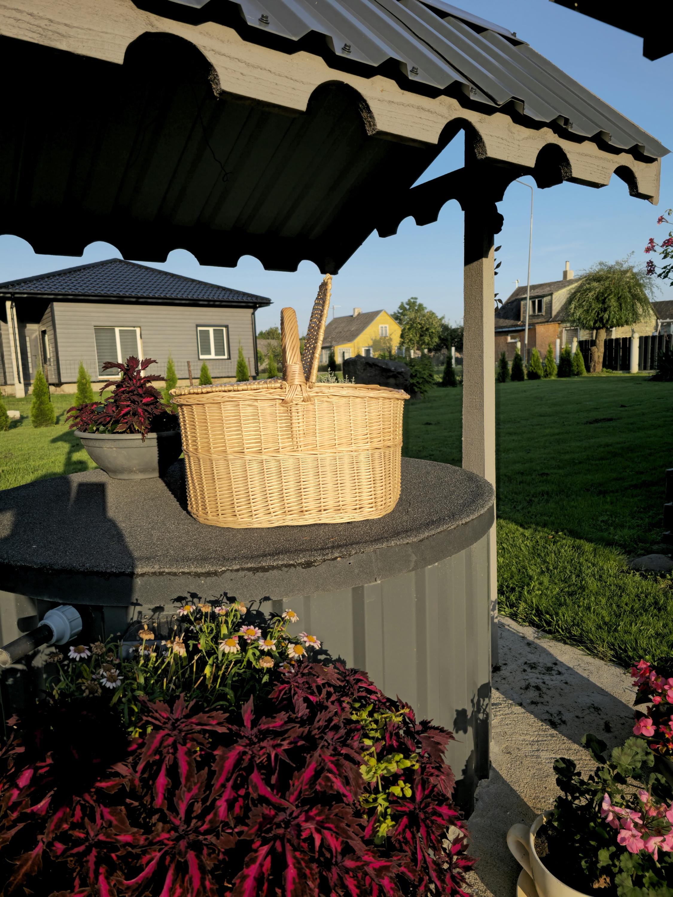 Handmade Wicker Picnic Basket