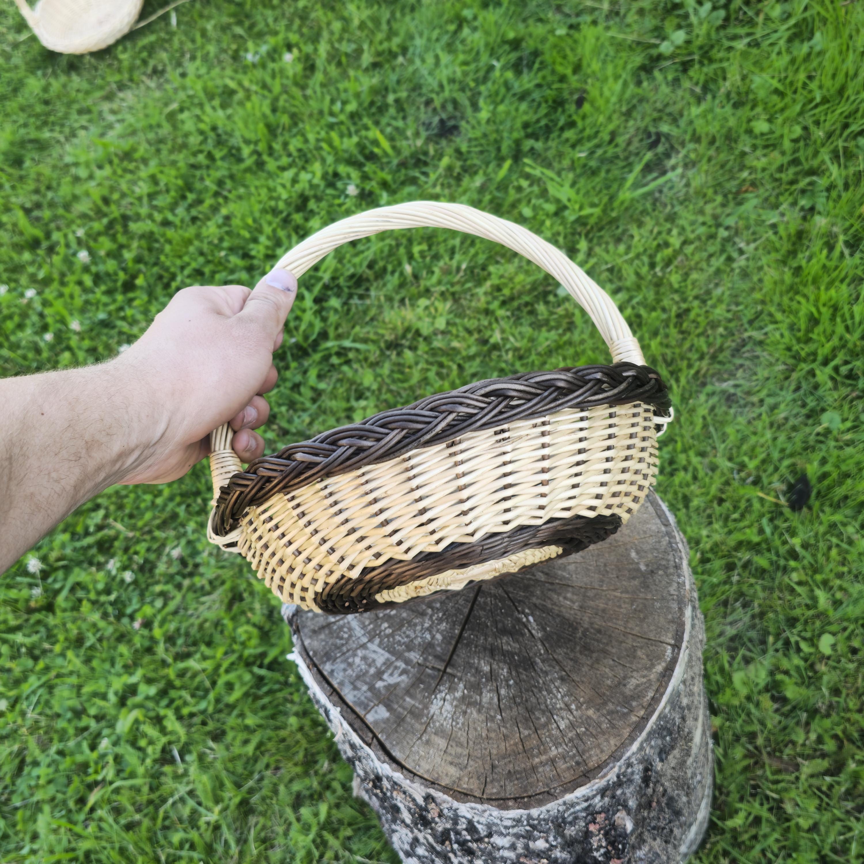 Handwoven Willow Flower Girl Basket
