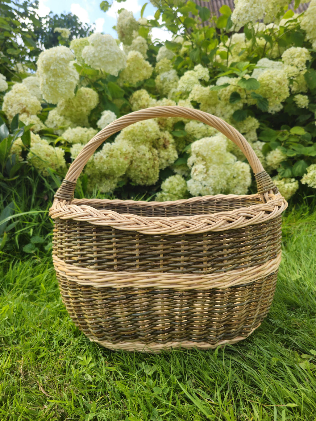 Rustic Handwoven Wicker Basket