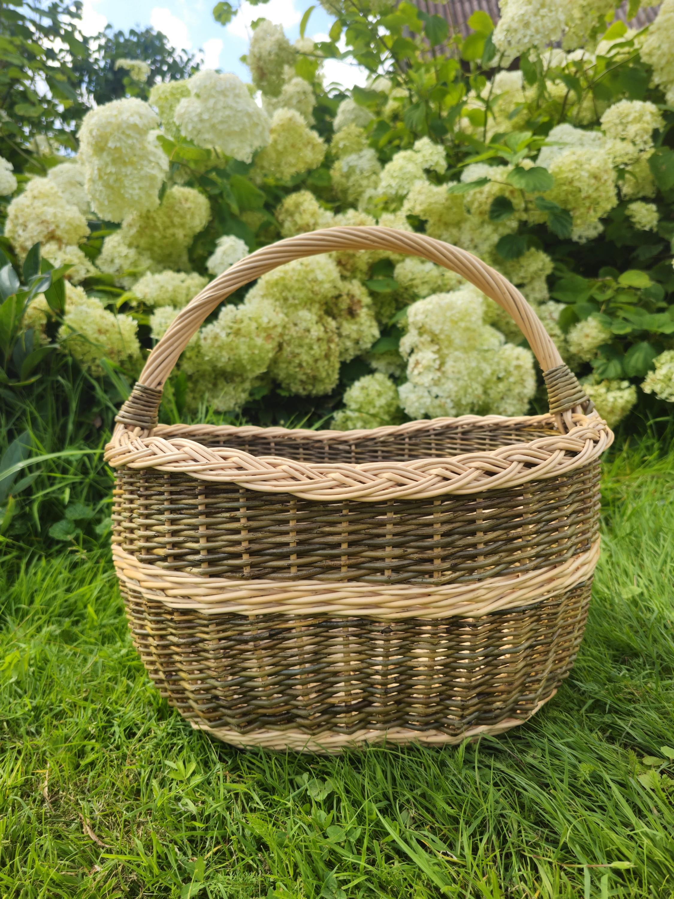 Rustic Handwoven Wicker Basket