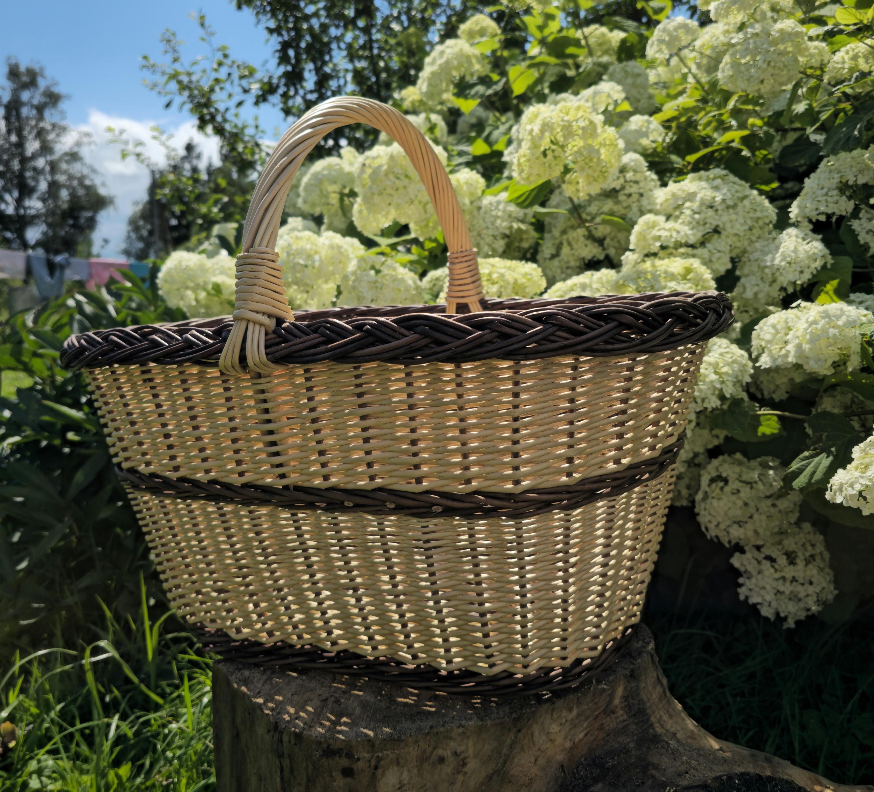 Large Rustic Decorative Wicker Basket