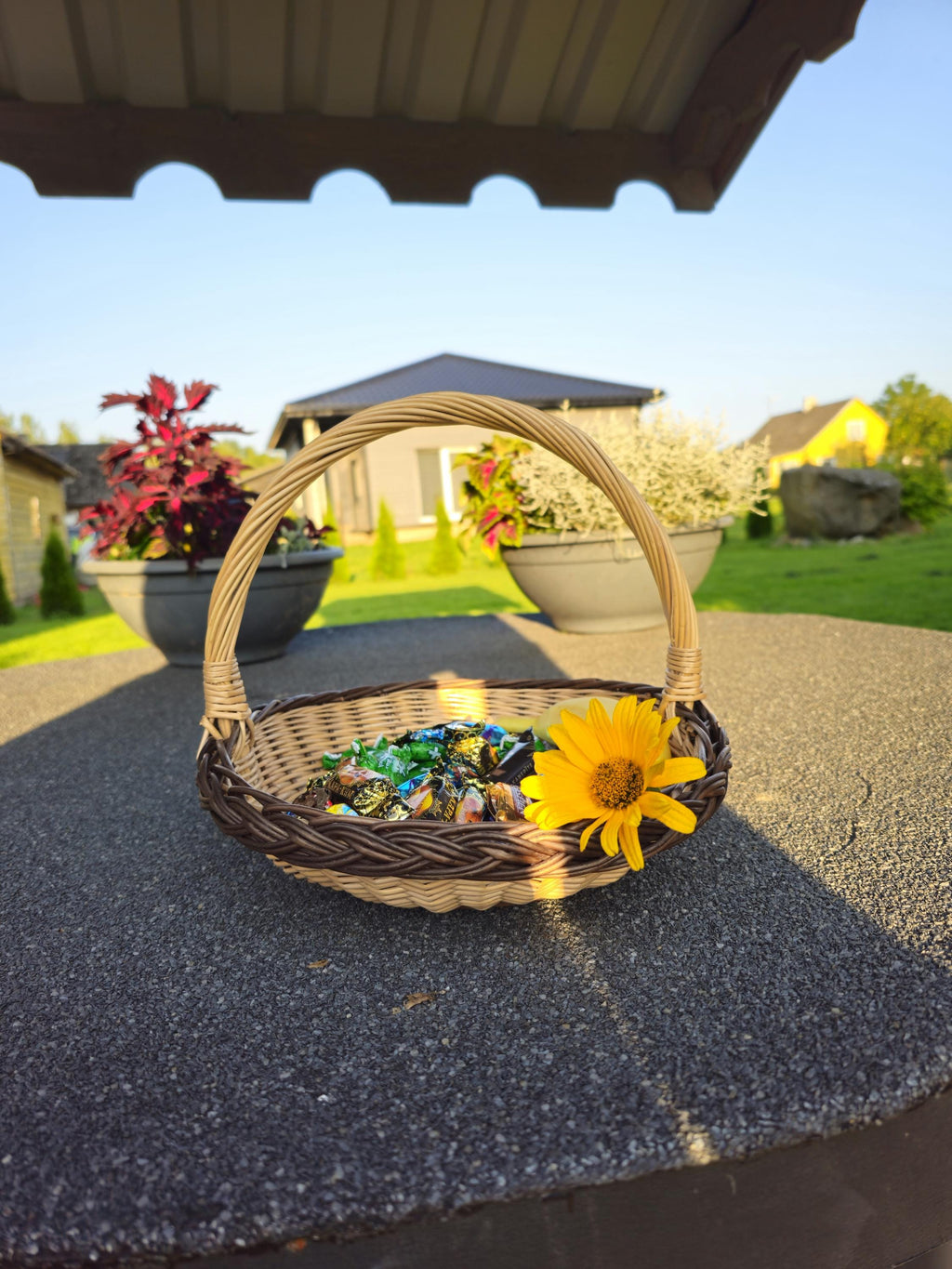 Handwoven Willow Flower Girl Basket