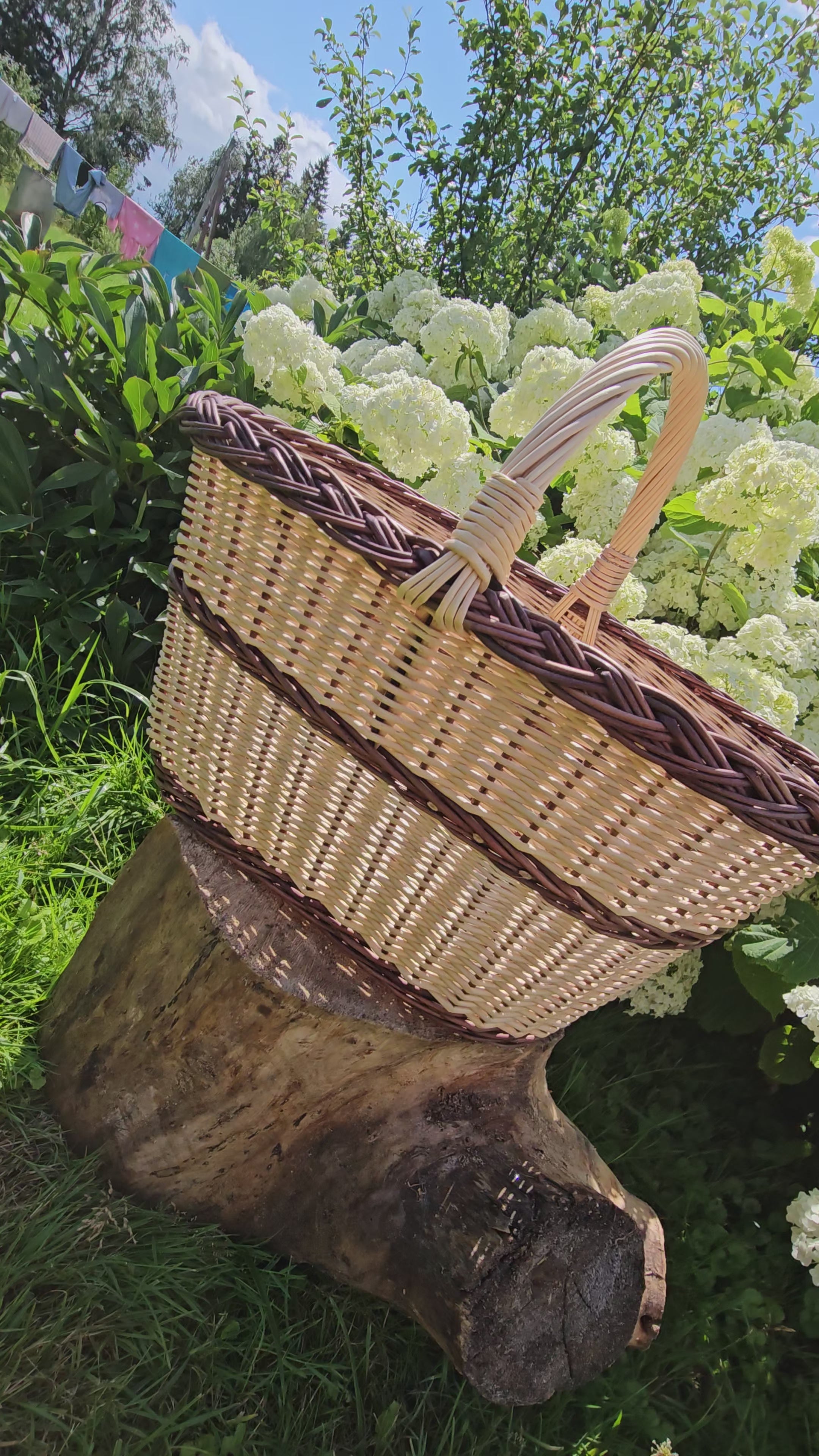 Large Rustic Decorative Wicker Basket