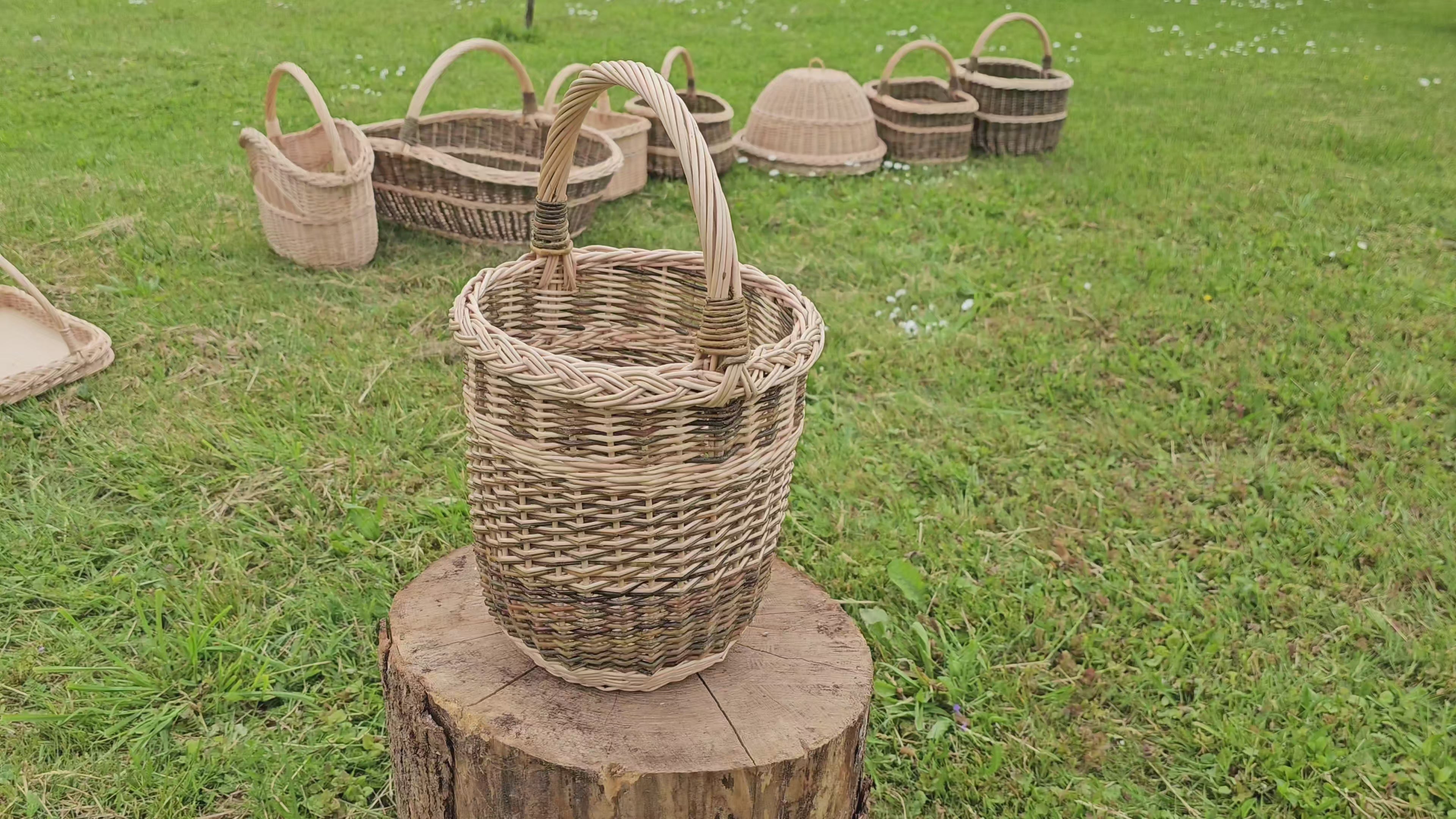 Tall Wicker Basket