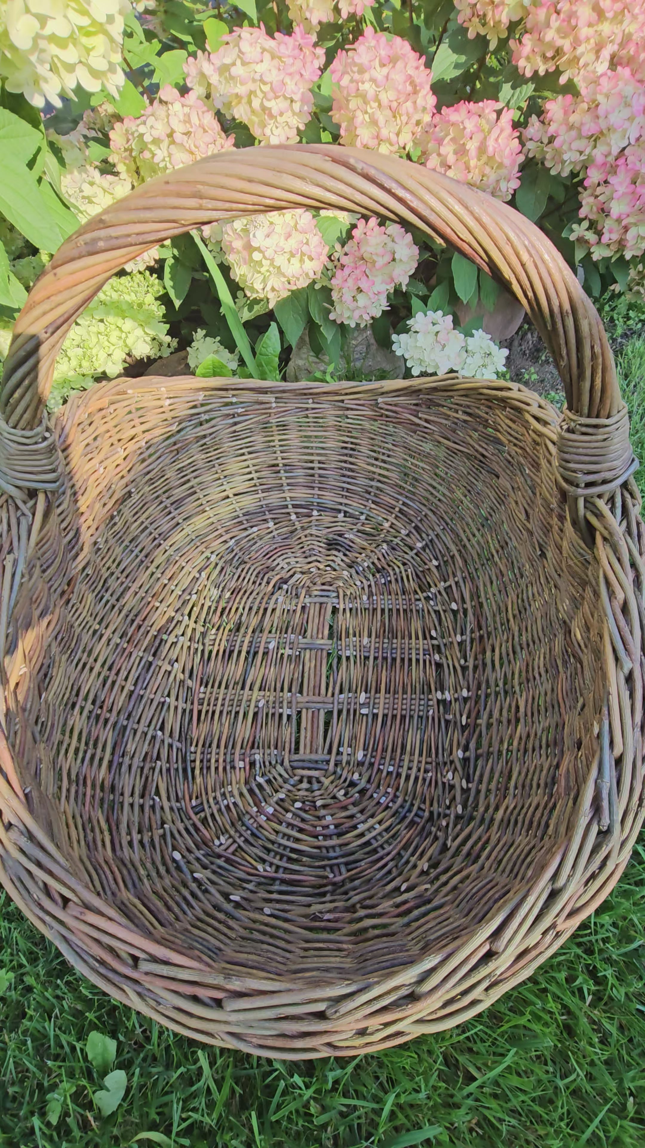 Handwoven Unpeeled Wicker Basket