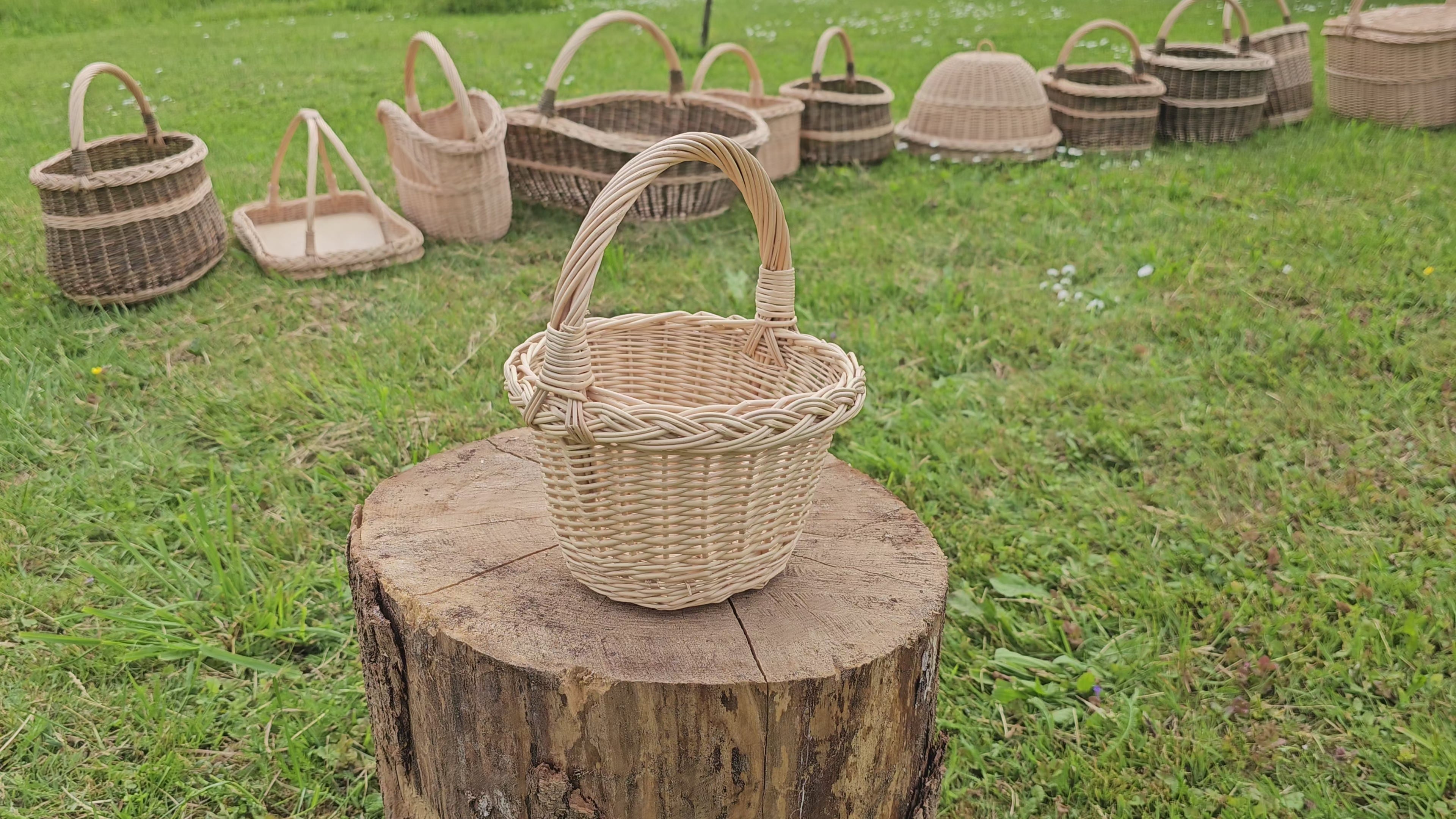 Handwoven Small Wicker Basket