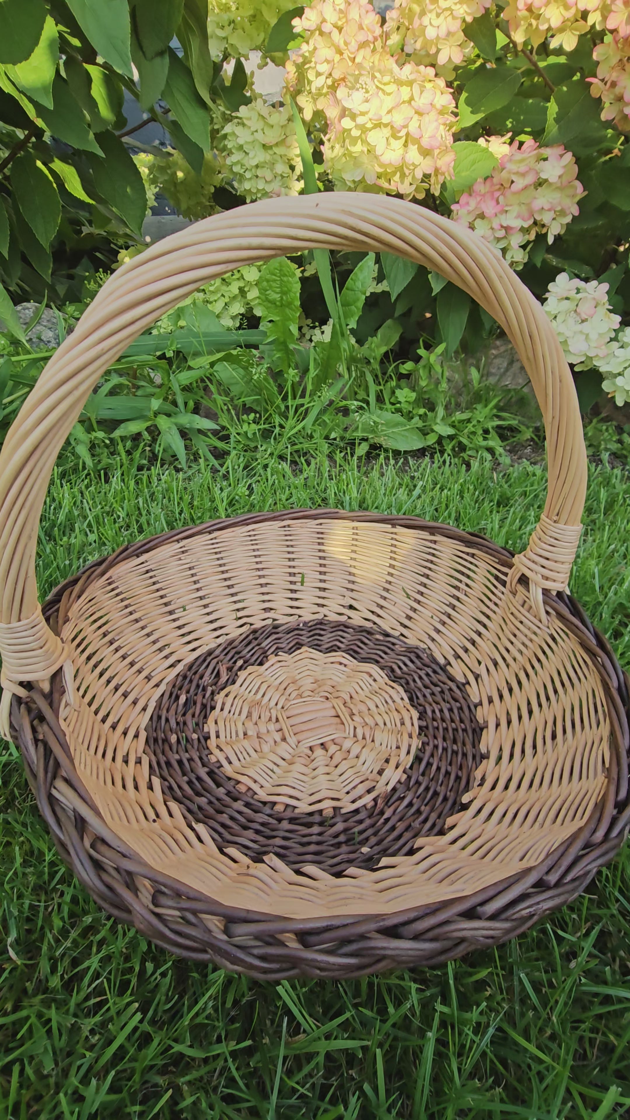 Handwoven Willow Flower Girl Basket