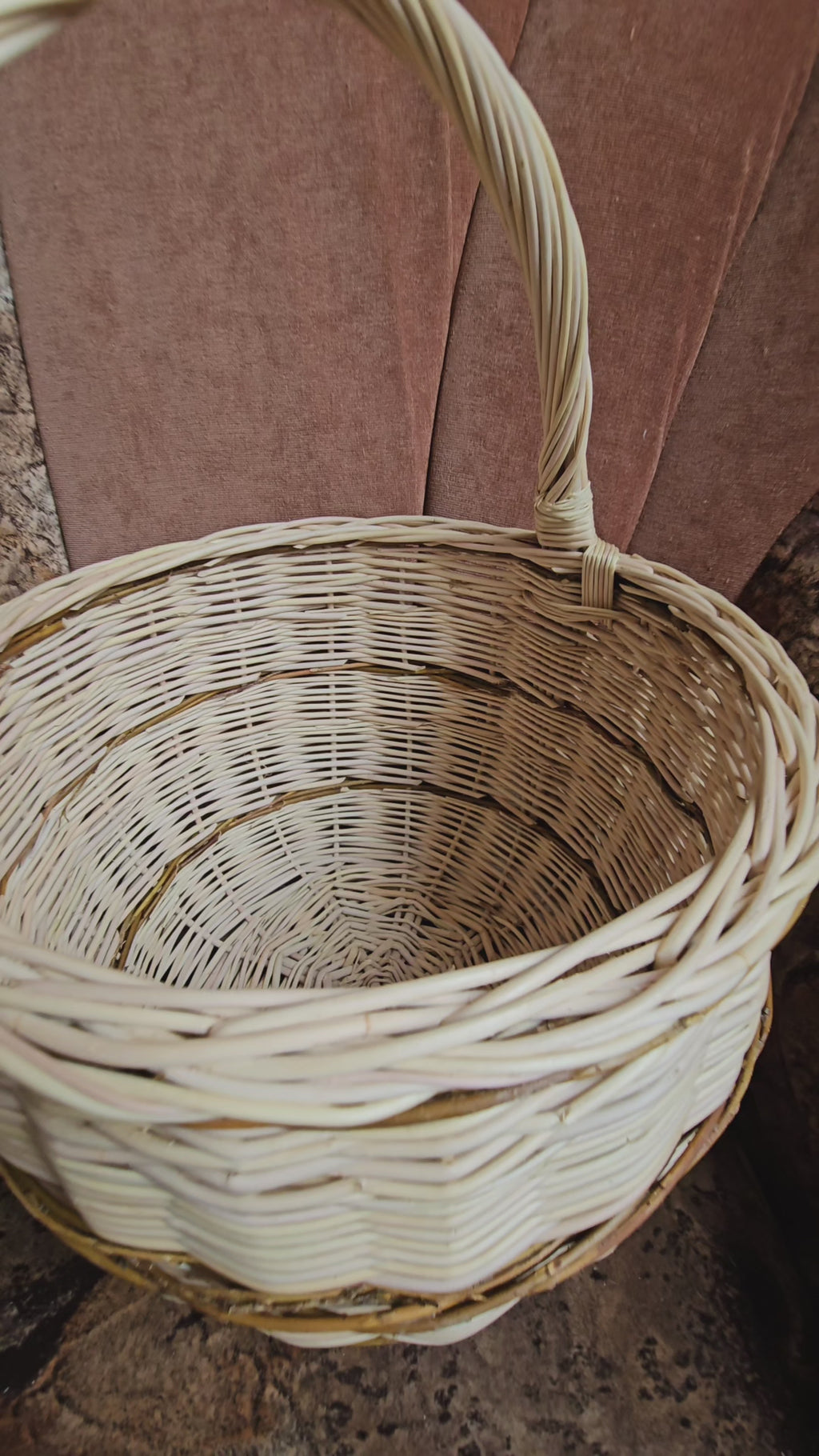 Rustic Handwoven Wicker Basket