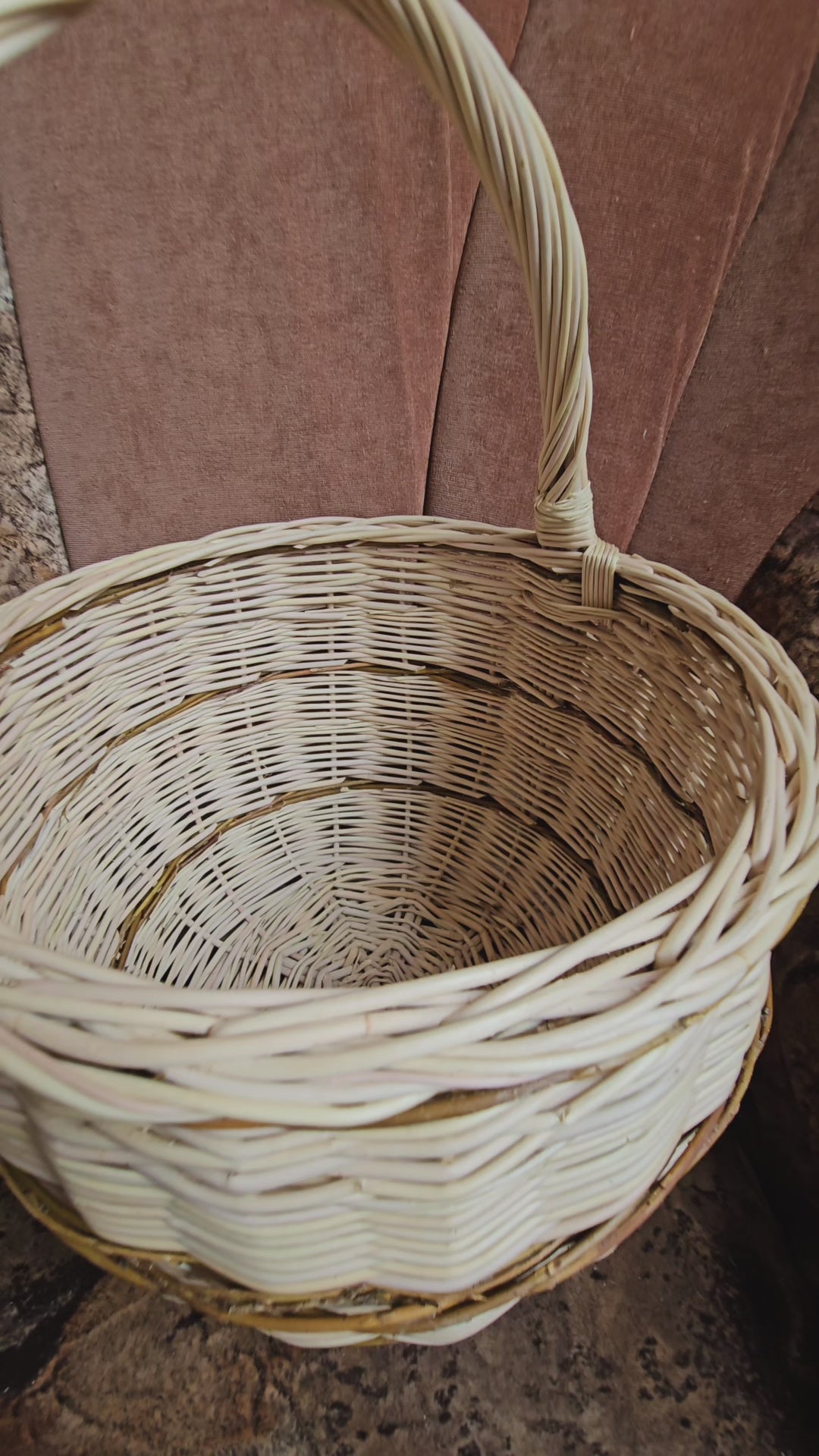 Rustic Handwoven Wicker Basket
