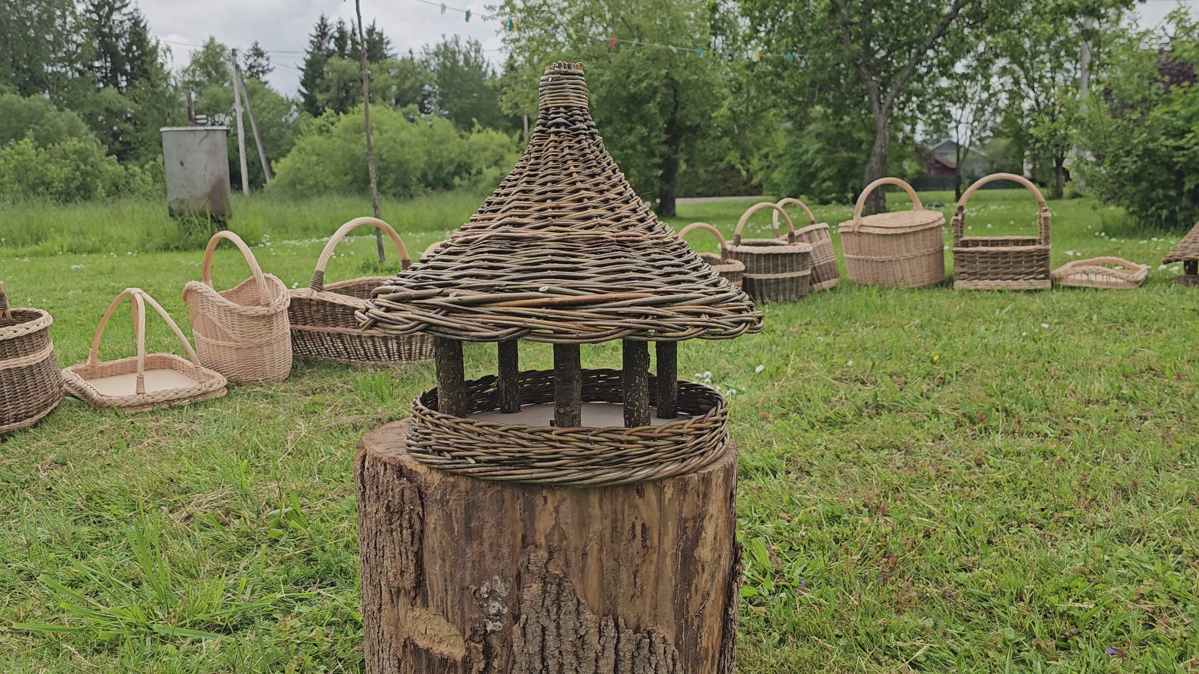 Handmade Wicker Bird Feeder