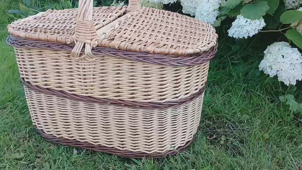 Handmade Wicker Picnic Basket