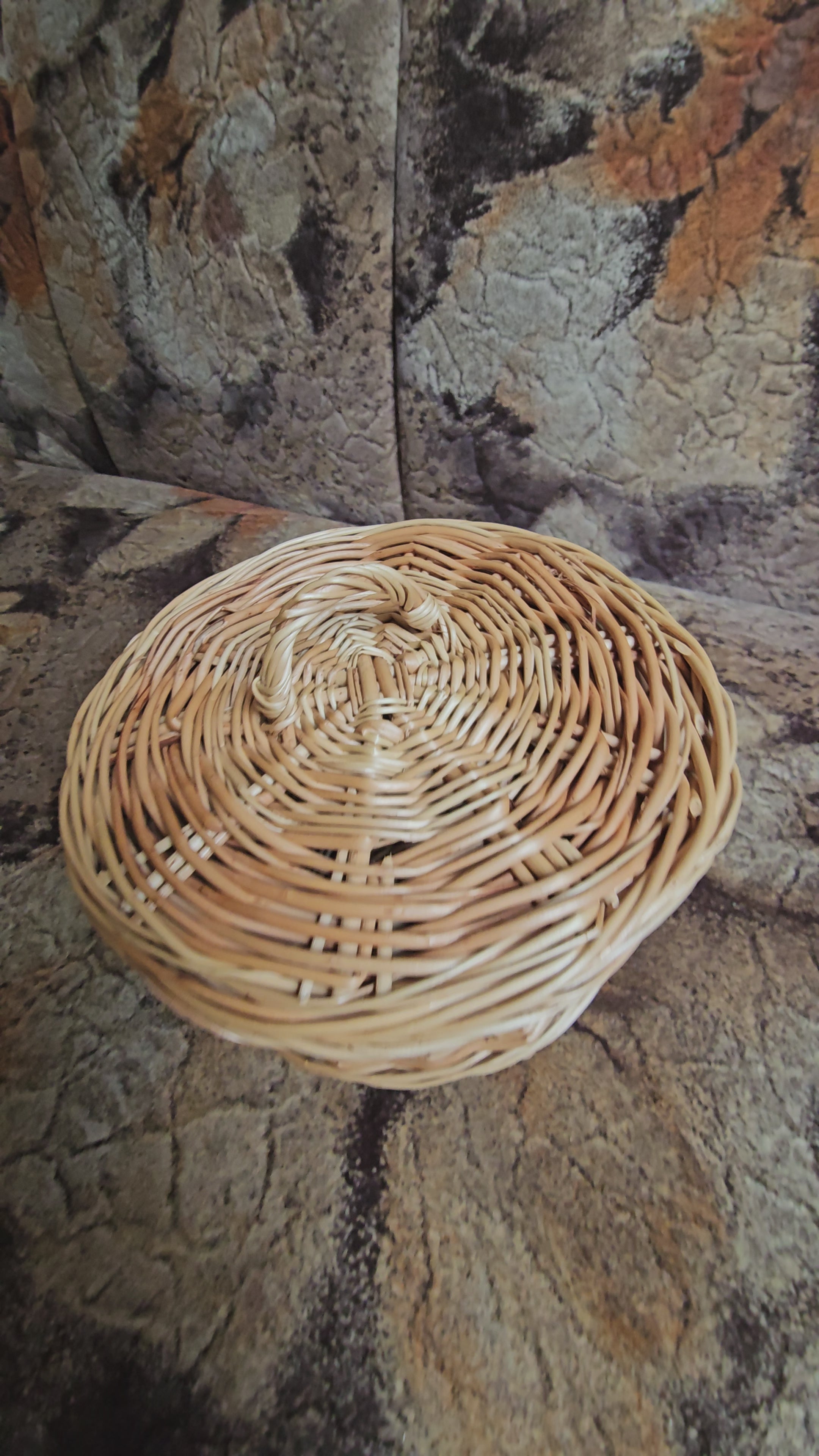 Handwoven Willow Basket Jar with Lid