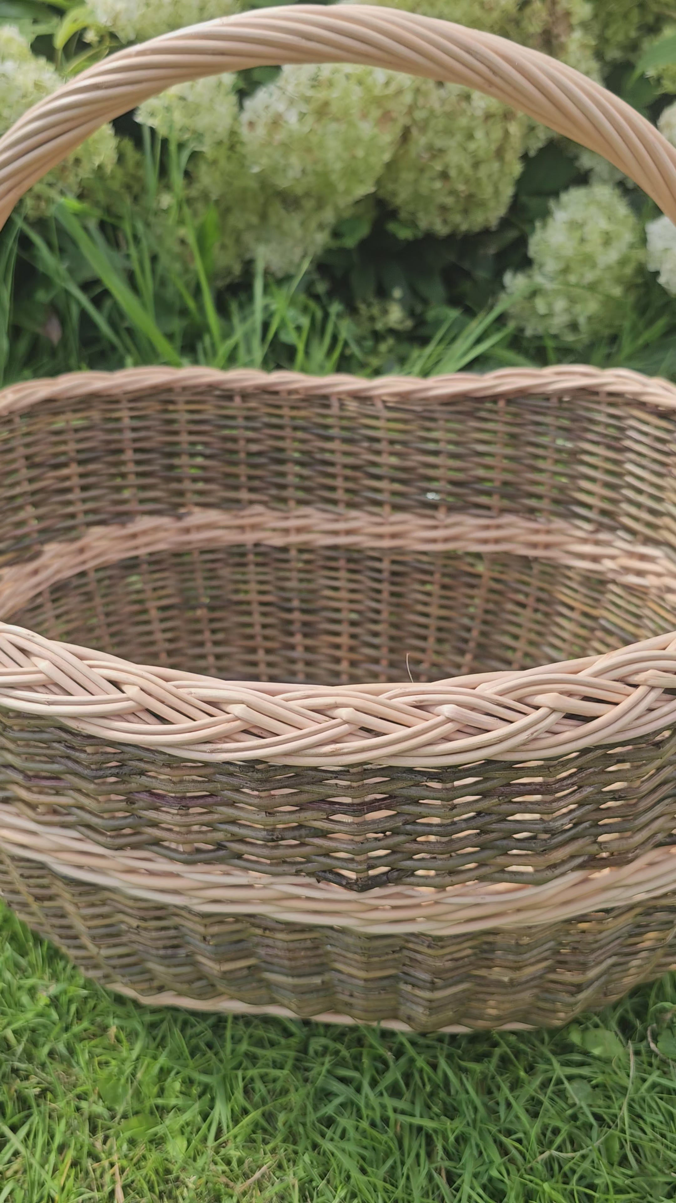 Rustic Handwoven Wicker Basket