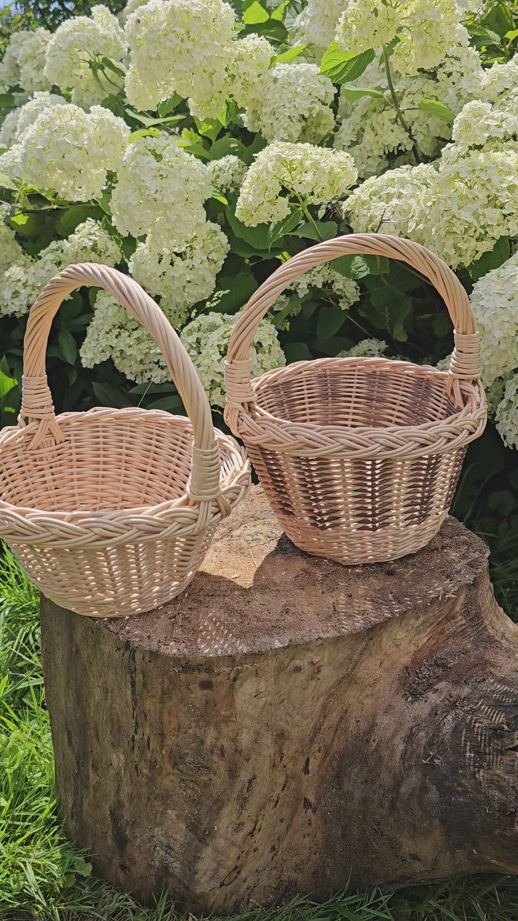 Small Rustic Decorative Wicker Basket